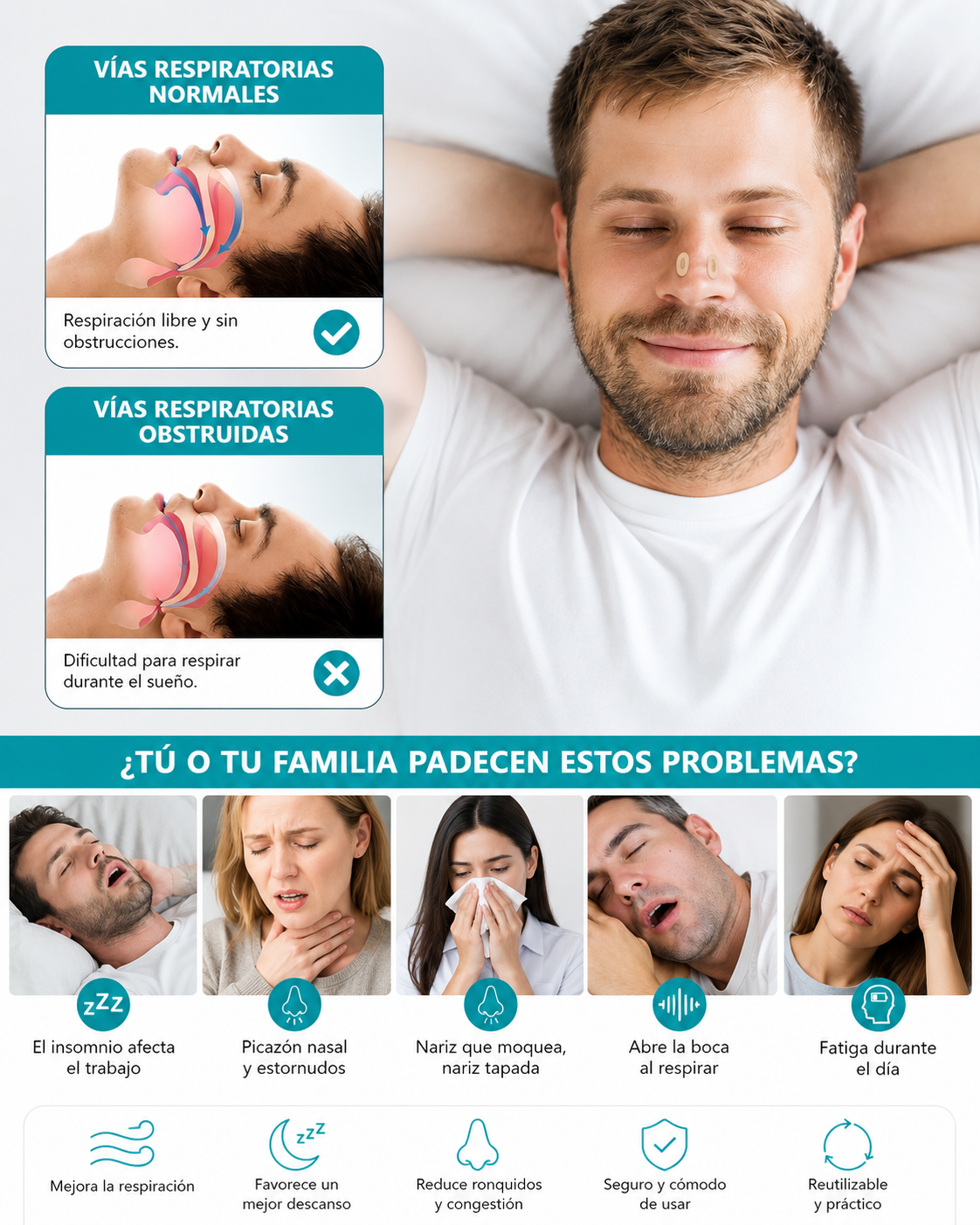 Dilatador Nasal Magnético Reutilizable